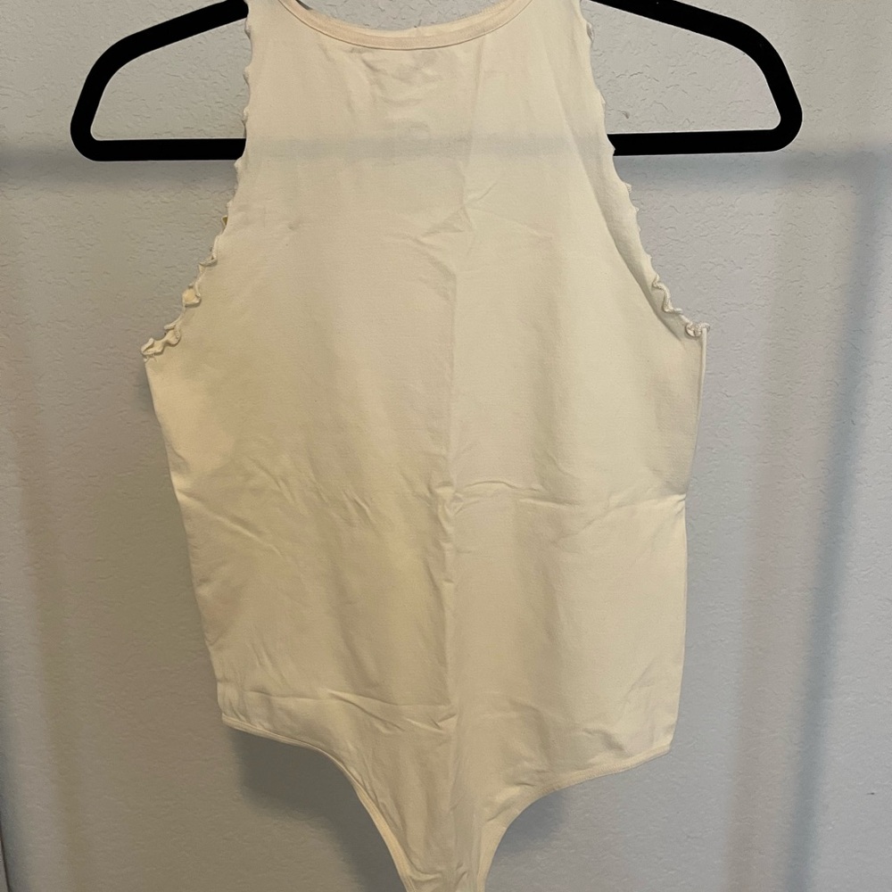 Cream Sleeveless Bodysuit